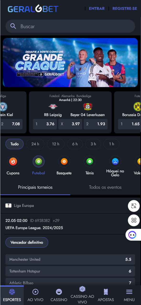 This image is the second image of the app, Brazil's encrypted odds-on top online betting software